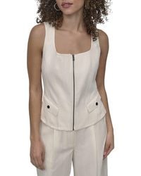 DKNY - Weathered Twill Vest Top - Lyst