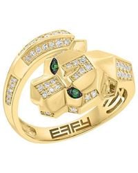 Effy Fine Jewelry - 14K 0.29 Ct. Tw. Diamond & Tsavorite Ring - Lyst