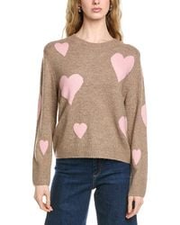 Cece - Heart Jacquard Crew Sweater - Lyst