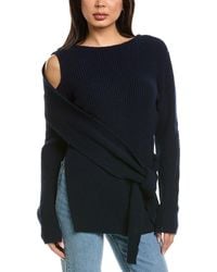 3.1 Phillip Lim - Draped Wool & Yak-Blend Rib Off Shoulder Pullover - Lyst