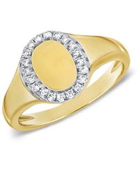 Sabrina Designs - 14k 0.10 Ct. Tw. Diamond Signet Pinky Ring - Lyst