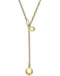 Rachel Glauber - 14k Plated Y Necklace - Lyst