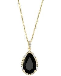 Effy Fine Jewelry - 14K 5.87 Ct. Tw. Diamond & Onyx Necklace - Lyst