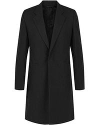 Givenchy - Slim Fit Single-Breasted Wool Coat - Lyst