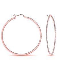 Rachel Glauber - Plated Cz Inside Out Hoops - Lyst