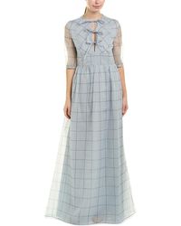 Valentino Valentino Garavani Organza Silk Maxi Dress - Blue