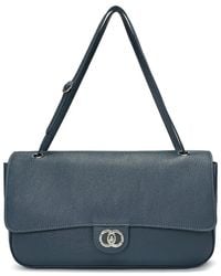 Tiffany & Fred Paris - Premium Pebbled Leather Turnlock Shoulder Bag - Lyst