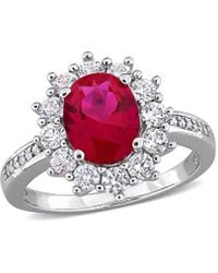 Rina Limor - 4.08 Ct. Tw. Diamond & Lab-Grown Ruby & Sapphire Ring - Lyst