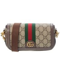 Gucci - Ophidia Super Mini Gg Supreme Canvas & Leather Shoulder Bag - Lyst
