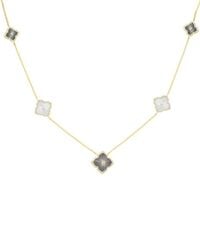 Effy Fine Jewelry - 14K 0.47 Ct. Tw. Diamond & 7Mm, 8.8Mm, 10.7Mm Pearl Necklace - Lyst