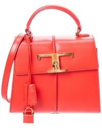 Tod's - Logo Leather Shoulder Bag - Lyst