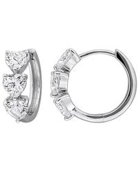 Rina Limor - 3.30 Ct. Tw. Lab-Grown Created Sapphire Heart Hoop Earrings - Lyst