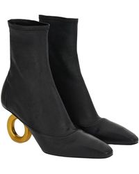 Ferragamo - Elina 70Mm Leather Bootie - Lyst