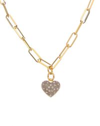 Meshmerise - 18k Over Silver 0.15 Ct. Tw. Diamond Necklace - Lyst