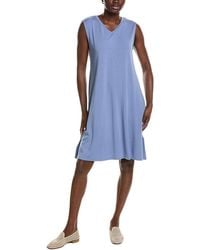 Eileen Fisher - V-Neck Midi Dress - Lyst