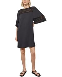 Ming Wang - Bell Sleeve Mixed-Media Shift Dress - Lyst