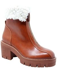 Charles David Casual Shearling Bootie - Brown