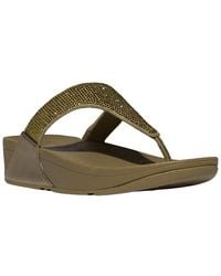Fitflop - Lulu Crystal Embellished Toe Post Sandal - Lyst