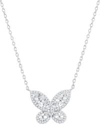 Suzy Levian CZ Jewelry - Suzy Levian Gala Collection Cz Butterfly Necklace - Lyst