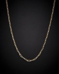 Italian Gold - 14k Polished Paperclip Chain Necklace - Lyst