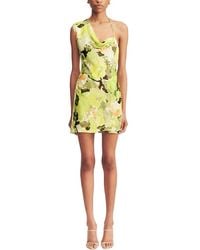 Shona Joy - Midelton One Shoulder Draped Mini Dress - Lyst