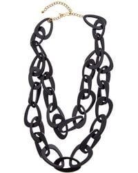 Kenneth Jay Lane - Plated Resin Link Necklace - Lyst