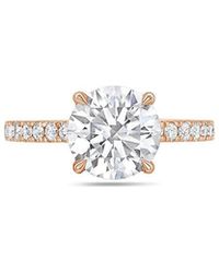 Diana M. Jewels - 14K Rose 11.00 Ct. Tw. Lab-Grown Diamond Ring - Lyst