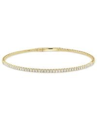 Sabrina Designs - 14K 0.96 Ct. Tw. Diamond Flexible Bangle Bracelet - Lyst