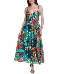 Julia Jordan - Printed Balboa Linen-Blend Maxi Dress - Lyst