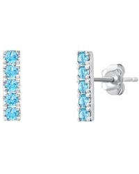 MaxColor - 14K 0.30 Ct. Tw. Swiss Topaz Stud Earrings - Lyst