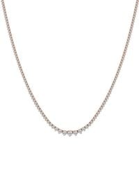 Lab Grown Diamonds - 14K Rose 4.01 Ct. Tw. Lab Grown Diamond Necklace - Lyst