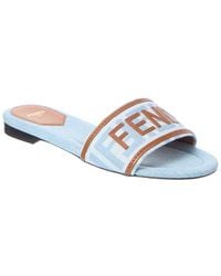Fendi - Sunshine Ff Jacquard & Leather Sandal - Lyst
