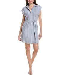 Bella Dahl - Belted Linen-Blend Mini Dress - Lyst