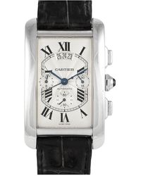 Cartier - Tank Americaine Chronograph Watch W2609456 Watch (Authentic Pre-Owned) - Lyst