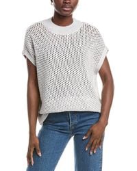 Eileen Fisher - Mock Neck Wool Square Sweater - Lyst
