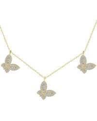 Gabi Rielle - Shining Moment 14k Over Silver Cz Garden Monarch Necklace - Lyst