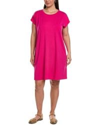 Eileen Fisher - Crew Neck Boxy Shirtdress - Lyst