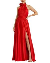Mac Duggal - Rosette Halter Chiffon Evening Gown - Lyst