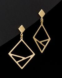 Italian Gold - 14k Geometric Dangle Earrings - Lyst