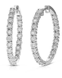 Amairah - 0.50 Ct. Tw. Lab-Grown Diamond Hoops - Lyst