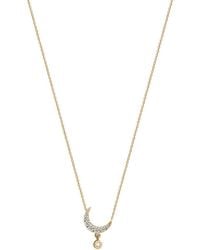 Gabi Rielle - 14K Over Cz Mini Moon Necklace - Lyst