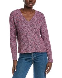 Autumn Cashmere - Cotton By Marled Shaker V-Neck Sweater - Lyst