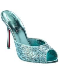 Christian Louboutin - Me Dolly Strass 100 Suede & Leather Sandal - Lyst
