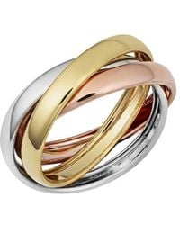 Italian Gold - 14K Tri-Tone Rolling Ring - Lyst