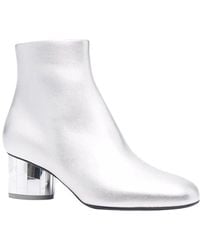 Ferragamo - Mirrored Leather Heel Bootie - Lyst