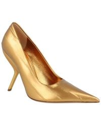 Ferragamo - Eva X5 Metallic Leather Pump - Lyst