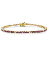 Forever Creations USA Inc. - Forever Creations 14K 5.85 Ct. Tw. Diamond & Ruby Tennis Bracelet - Lyst