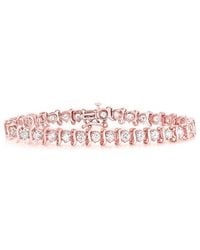 Amairah - 14K Rose 7.00 Ct. Tw. Lab-Grown Diamond Tennis Bracelet - Lyst