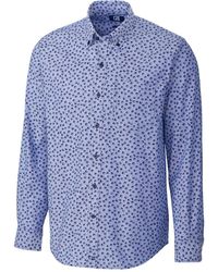 Cutter & Buck - Anchor Oxford Tossed Print Shirt - Lyst