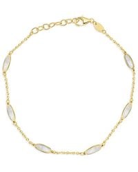 Italian Gold - 14K Mother Of Pearl Bar Chain Bracelet - Lyst